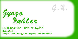 gyozo mahler business card