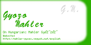 gyozo mahler business card